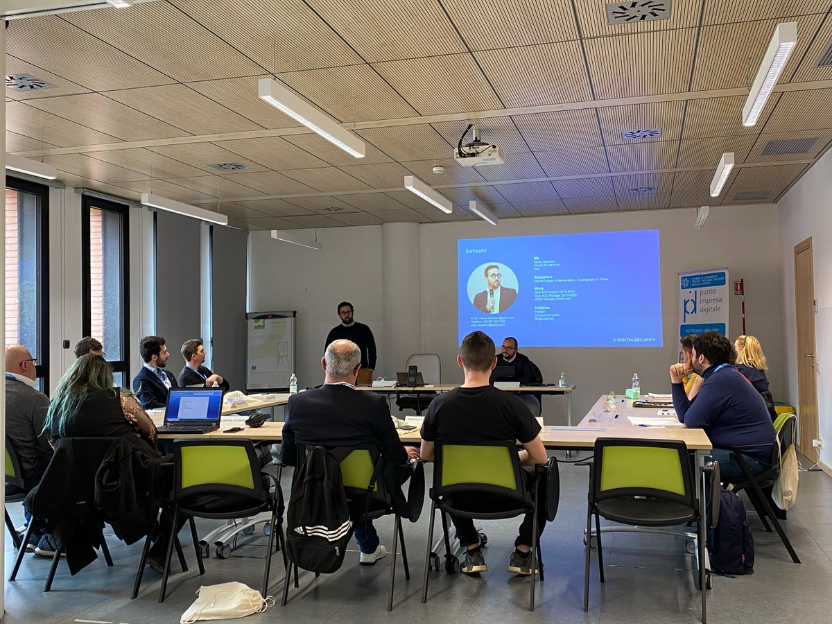 yarixsocial's tweet photo. Al via Cyber bootcamp, la formazione specialistica organizzata da Var Group Digital Security 🚀
Stay tuned per l'avvio di nuovi corsi, visita il sito #DSAcademy! ➡️ https://t.co/pBzyMU0Jcq
Let's go! 💪🏻
#Formazione #SecurityOperationCenter #DigitalSecurity #SOC @VarGroup https://t.co/mukelhHWHZ