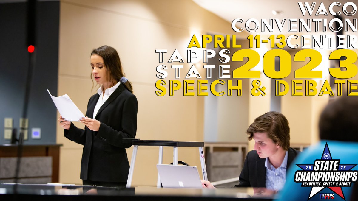 TAPPSbiz's tweet image. Good morning! The #TAPPSart State Championships get underway today and it&apos;s LD Debate Day at #TAPPSacademics