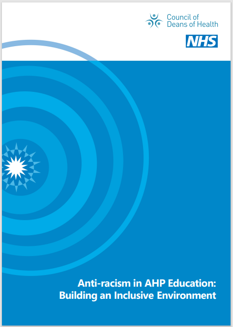 Our new report, supported by Health Education England, now NHS England, highlights issues affecting minority ethnic Allied Health Professions with case studies. ‘Anti-racism in AHP education: Building an inclusive environment’ is available now. #AHP #NHS 
bitly.ws/CADh