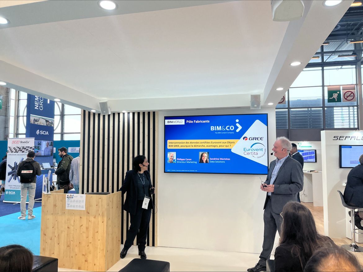 🤝 <a href="/EuroventCert/">Eurovent Certification</a> and PRODBIM joined the BIM&amp;CO team, along with 12,000 participants and 300 #exhibitors at BIM World Paris, from 5-6 April 2023.
👉 Link in comments 
#BIMWorldParis #BIM #BuildingInformationModelling #Certification 
<a href="/bim_world/">BIM WORLD</a>
