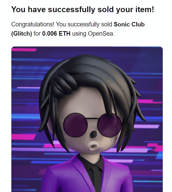 SonicClubNft1's tweet photo. SOLDDDDDDD*2🫂❤️😱

Special thanks to @Artmancer404
and @zuckzuckland
Thank you very much for supporting us.❤️🥰🥳

#GlitchGang #NftGANG https://t.co/aebTS79Ymg