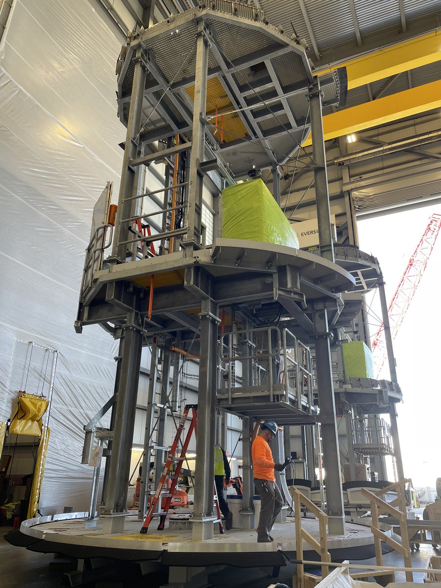 stephfrancoeur's tweet photo. A great afternoon touring @OrstedUS facility at #ProvPort. Massive structures being assembled by local union workers before they ship out to 🌊. #offshorewind is delivering jobs and regional capabilities for a new American industry. 

P.S. florescent yellow is not my color. 👷🏻‍♀️ https://t.co/vv512hz2Hk