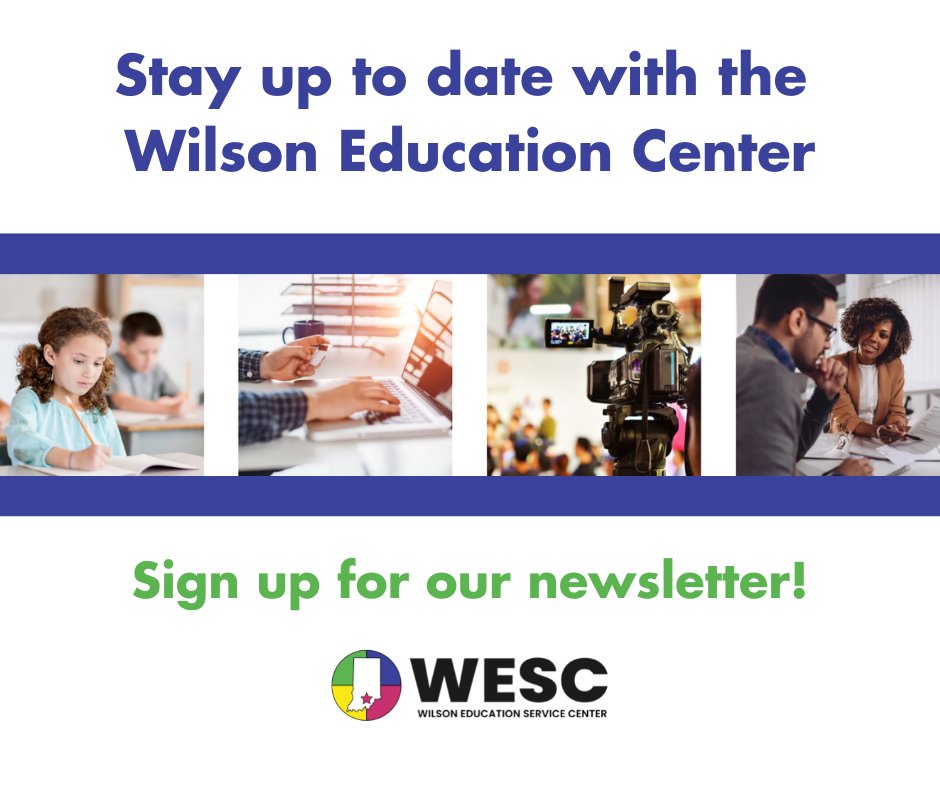 Subscribe to the WESC newsletter so you don't miss a thing! Get all the details on our latest programs and resources every month 📨 wesc.k12.in.us