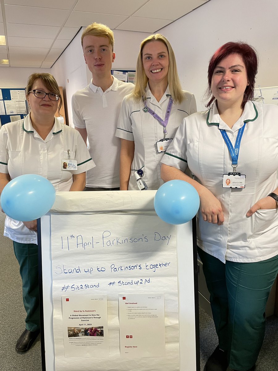NMcrCSNS's tweet photo. Our OT’s wear green with pride! They work to help people with Parkinson’s improve their quality of life and independence 🌟 @mcrlco @GM_AHP @NicolaAshton17 #WorldParkinsonsDay #StandUp2PD https://t.co/U6FiOC6TAN