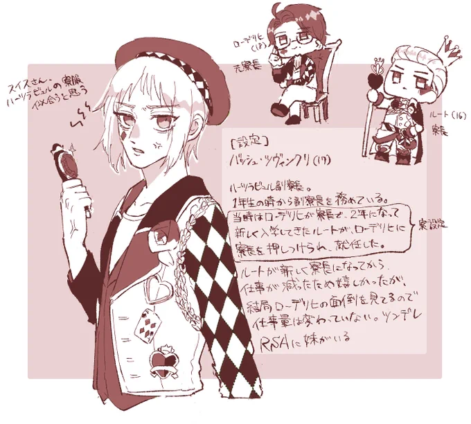 #ヘタリア #hetalia

※twstパロ
🇨🇭さんハーツラビュルの寮服似合うと思うんだ 