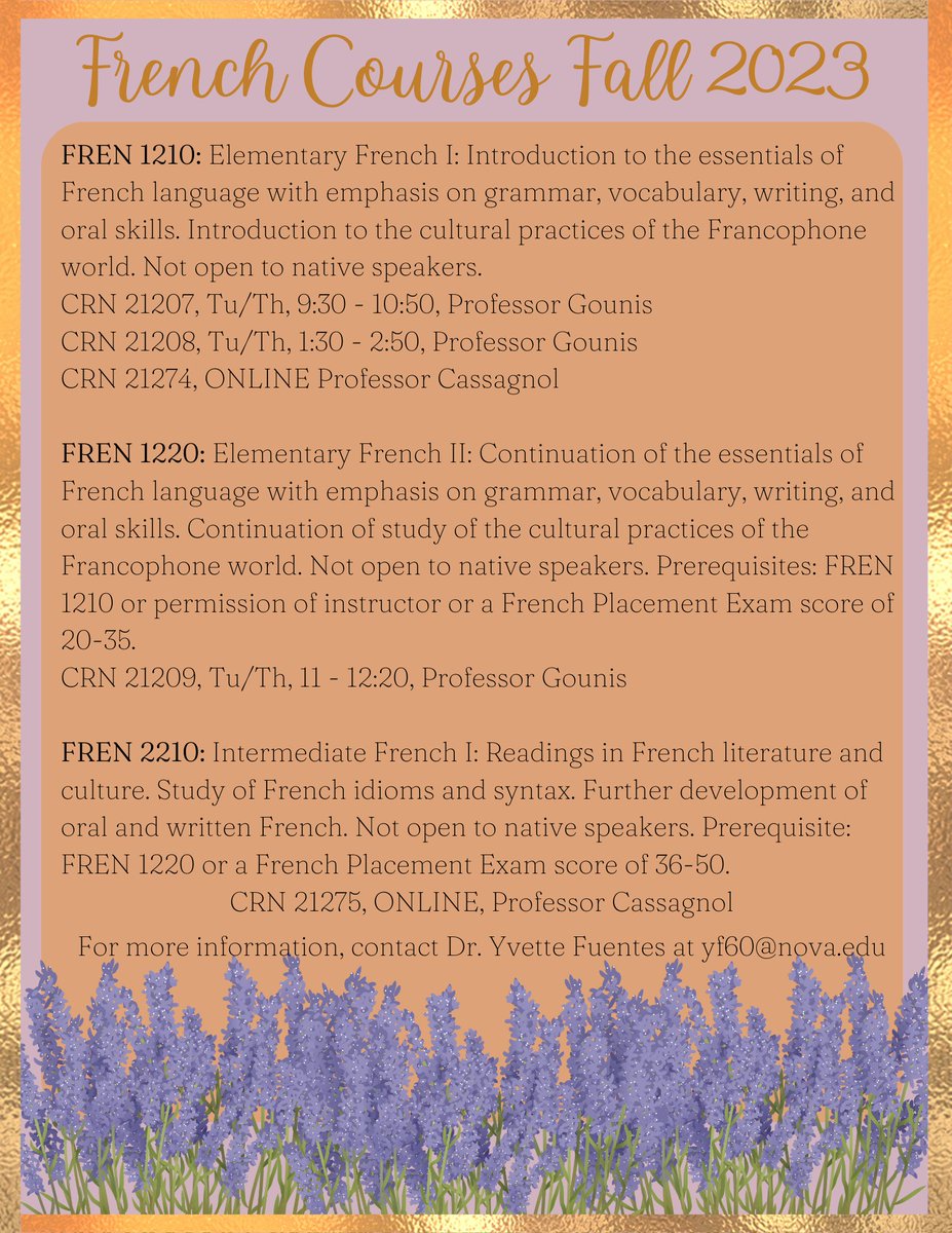 Looking for Arts &amp; Humanities General Education credit? Or just interested in Film, Language, and Literature? Check out our Fall 2023 courses!