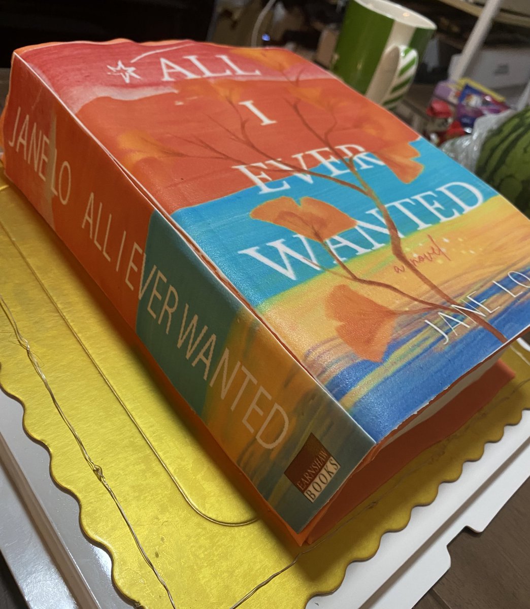 I’ve always dreamed of getting a book cake to celebrate. You only live once, etc etc 🙃

It’s been a lovely day so far, with friends and family showing support in many generous ways. I feel so very thankful 💕

All I Ever Wanted: a.co/d/5fWmsNh