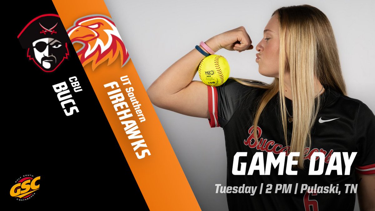 CBUBucsSb's tweet photo. 🥎 GAME DAY🥎
🆚 UT Southern (DH)
📍 Pulaski, TN
⌚️ 2 PM
📊 https://t.co/wYZTQy3cIo
🖥 https://t.co/G4vqvmGcdX
#BUCNation https://t.co/KvkFUSYEQr