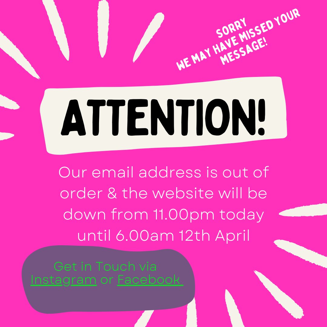 Our email domain has crashed.  It will be up and running again in the morning .  For this reason the website will be out of action for a few hours after 11.00pm tonight.
You can contact us on instagram.com/slapceramics/ OR facebook.com/slapndashpaint… OR call the studio