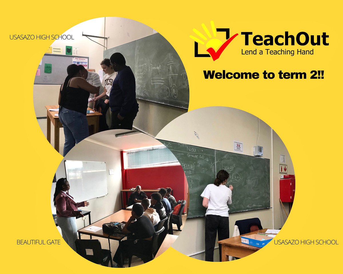 TeachOutUCT's tweet photo. The first term of tutoring went exceptionally well! 🥳 We would like to send a massive THANK YOU to all the tutors for allowing for an enthusiastic start, you are greatly appreciated 😊 Keep an eye out for our posts and announcements. We are looking forward to seeing you again! https://t.co/4AXG7mea1Y