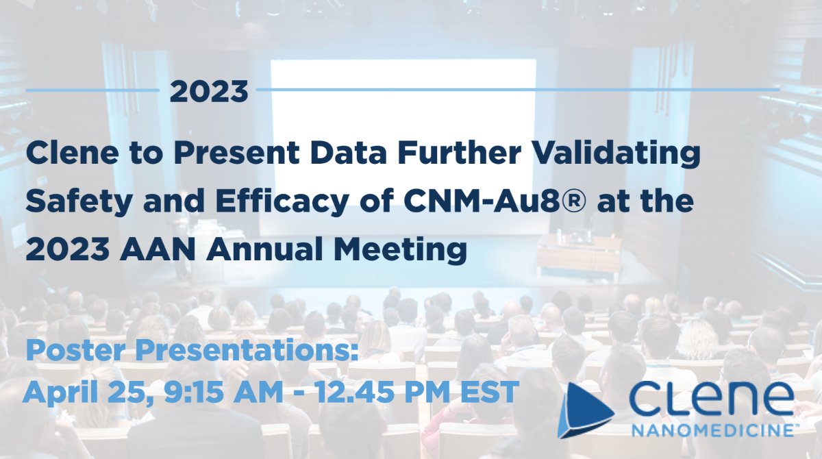CleneNano's tweet photo. $CLNN to present highly encouraging clinical data at the 2023 Annual Meeting of the American Academy of Neurology (@AANmember) #AAN2023 #AANAM 

Learn more: https://t.co/XmLFdRjsDg https://t.co/Lo8MOL1yU6