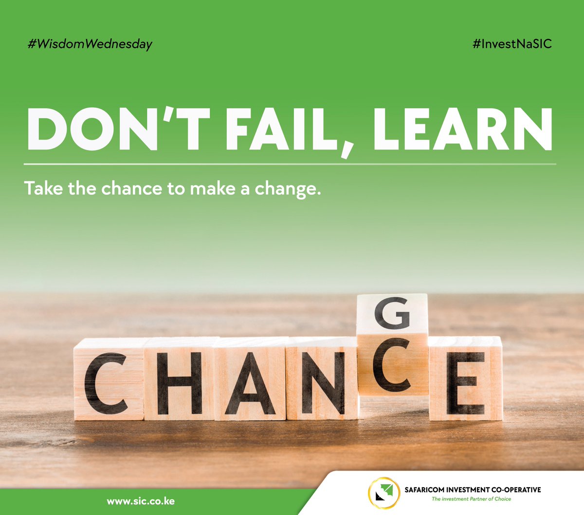 sicinvestment's tweet image. Train yourself to stay positive and see the good in what seems to be fatal.

Reach us via 0729 121 212 or info@sic.co.ke and start your investment journey with us.
Visit sic.co.ke
#WisdomWednesday #positivitywins #investments #investors #April12th #investnasic