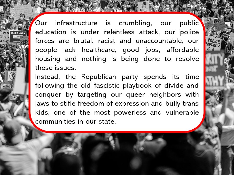 Our official statement on the political situation in Nashville.