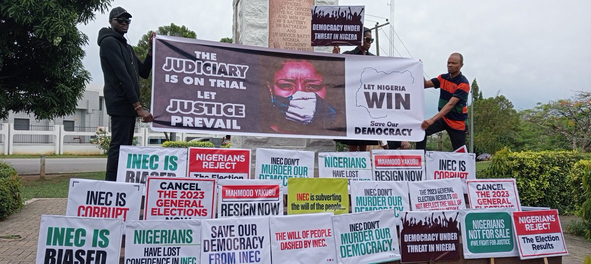 akat_osowo's tweet photo. The peaceful protest to reclaim our elections mandate, kick started today at the millennium park in Calabar, the Cross River State capital. 11/4/2023. @a_little_god_ @PeterObiUSA @AnkaDede @meg_Ola_Essien @Odyboy @OsloCouncilman @Thescars92 @CNWAOKOBIAJNR @magnificdude https://t.co/jjq8AJTyRr