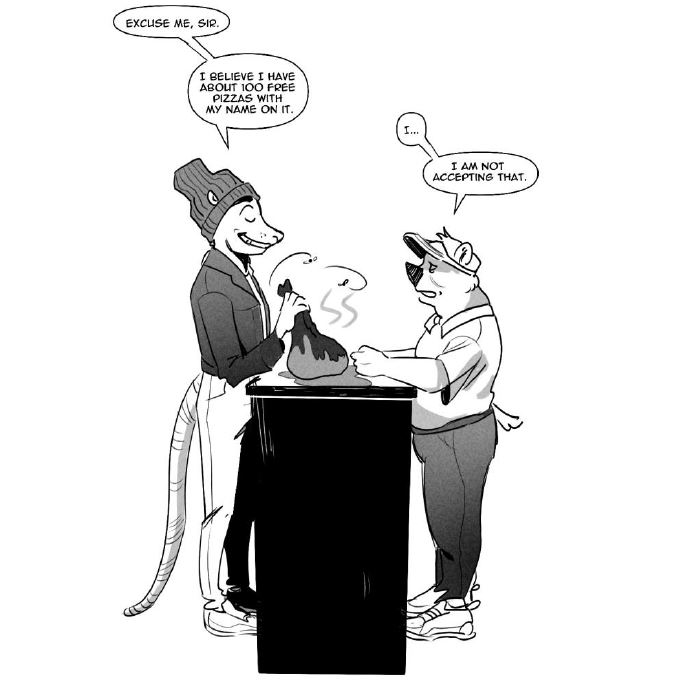 We would like to give a warm welcome to our new Patchworker <a href="/wormfolk/">Linden🇵🇸 (On🟦☁️)</a> (Linden Cahill)! Here are some snapshots from the new issue: <a href="/wormfolk/">Linden🇵🇸 (On🟦☁️)</a> gives us a quest for free pizza for life.

Read the full story in our new issue! Link in bio.

#comics #comiczine #patchworkzine #trashgang