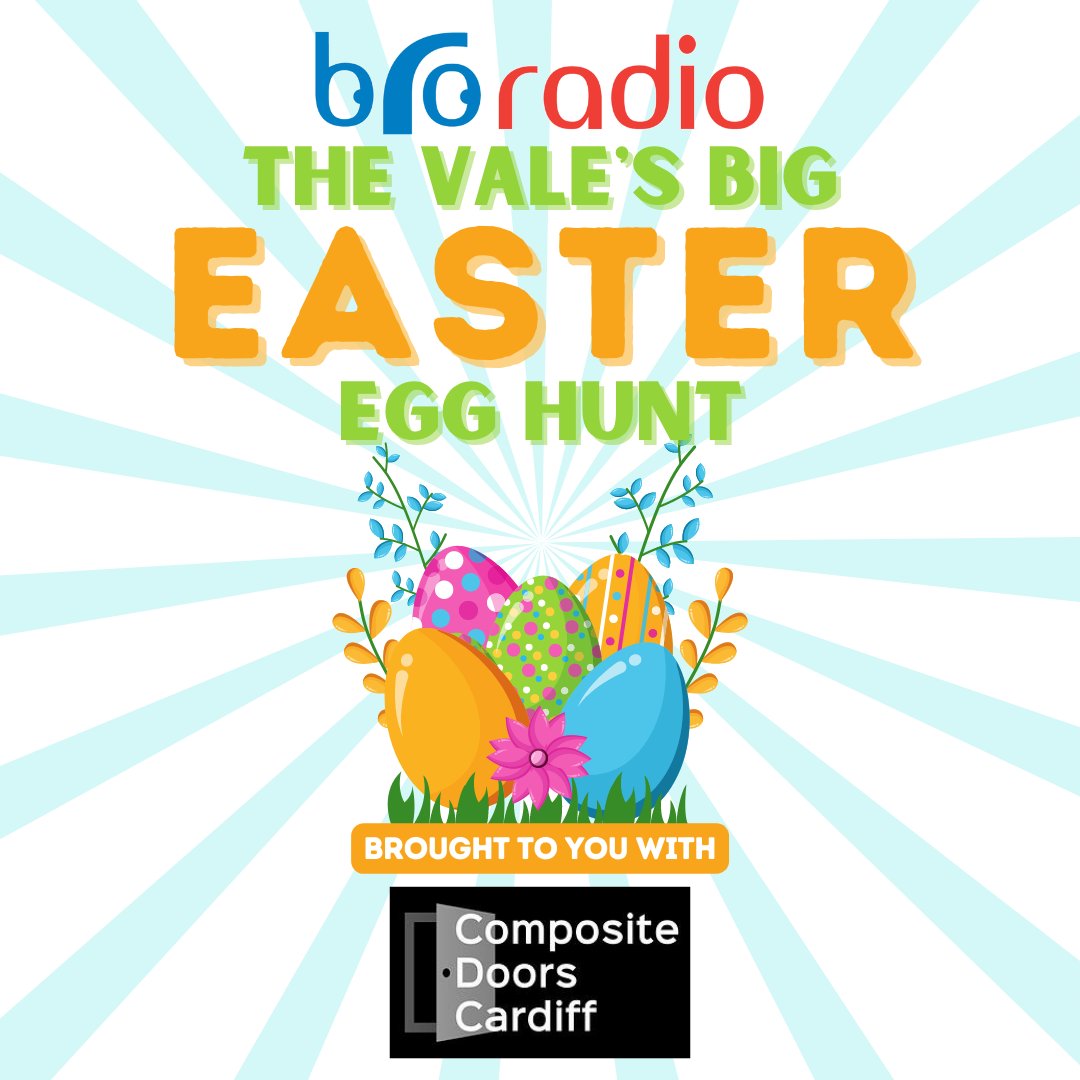 BRORADIO's tweet photo. Day 6 of the Vale's Big Easter Egg Hunt with @cdcardiff is on from 4pm today! Listen to #ValeDrive with @bendainsmith for your first clues, before we post a picture of our location on Facebook. Find out more at https://t.co/sFPxrh6rwK https://t.co/2u6Nxl0NhG
