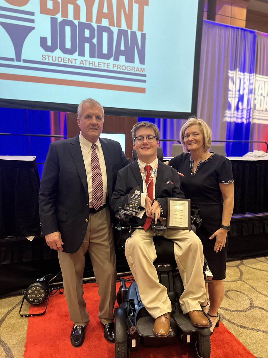 I am so proud of this young man!!!  Troy was the Class 6A winner of the Bryant-Jordan Student Athlete Achievement Award last night in Birmingham. He represented Athens well!!!  So proud of you Troy!  #oneathens  #ahsswimming #proudcoach