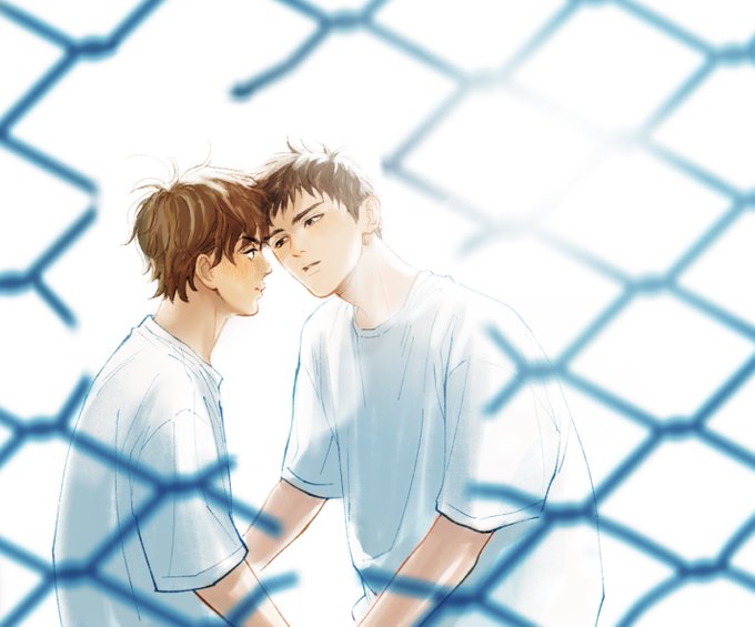 「chain-link fence upper body」 illustration images(Latest)