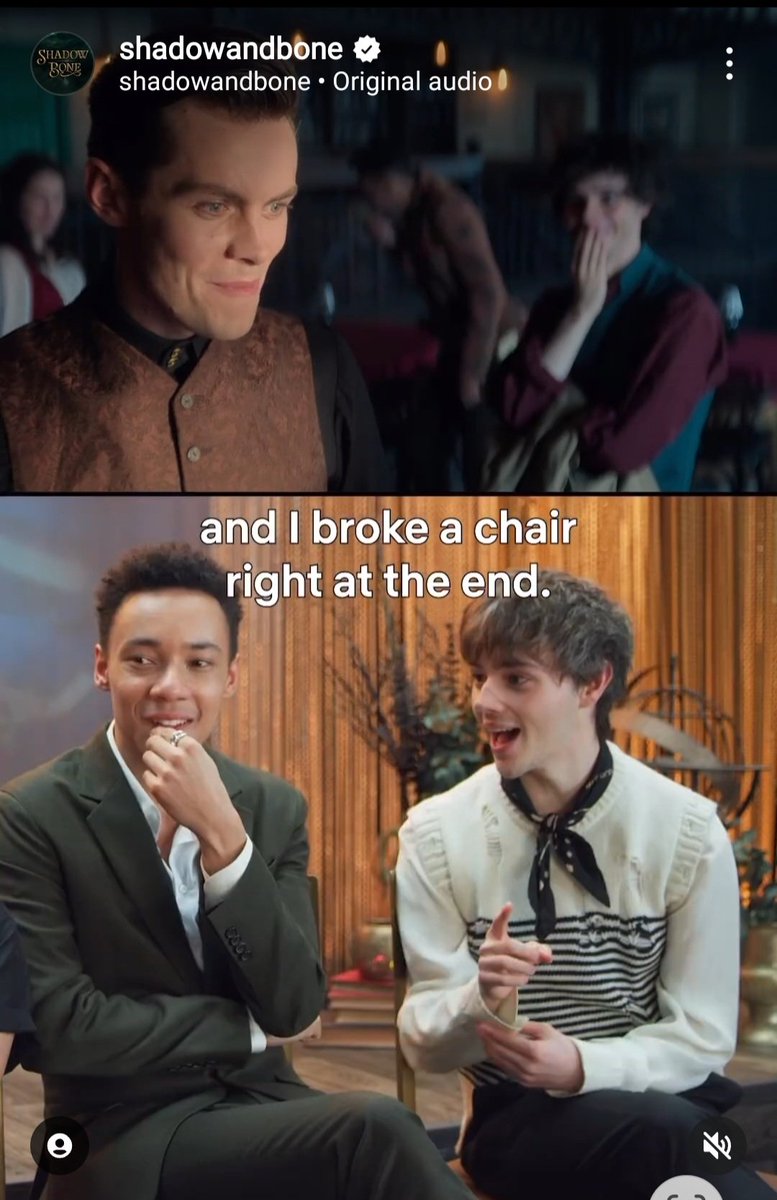 Loki_ThorsBro's tweet photo. @FreddyCarter1 just out there acting his butt off. Meanwhile, @JackTWolfe is out there breaking chairs. 😂😭
#SixofCrowsSpinoff #SOCspinoff #ShadowAndBone #ShadowAndBoneSeason2 #ShadowAndBoneSeason3 #ForAmitaSuman #ForKitYoung #ForCalahansGrandma #ForJackWolfe https://t.co/4sjzUMRLV0