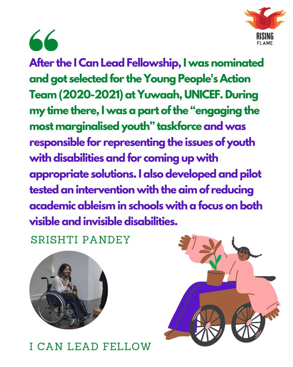 RisingFlameNow's tweet photo. Our #ICanLead fellows are working to reach new heights and create waves of change around #disability. From access to health to law, they are showing the importance of #disabled #women's leadership.

A month after #IWD2023, celebrate the many ways #DisabledWomenThrive everyday! 😍 https://t.co/3KR47WaBlQ