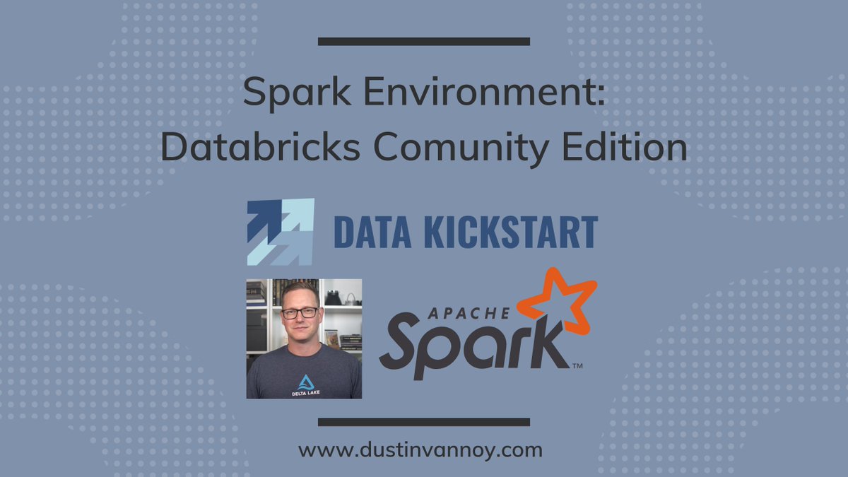 Dustin Vannoy (@dustinvannoy) on Twitter photo Next step in Apache Spark DataKickstart is available - how to setup <a href="/Databricks/">Databricks</a> Community Edition. A simple way to get an environment to practice writing Spark code.
#ApacheSpark #Databricks #DataKickstart
youtube.com/watch?v=Onwt8T… Next step in Apache Spark DataKickstart is available - how to setup <a href="/Databricks/">Databricks</a> Community Edition. A simple way to get an environment to practice writing Spark code.
#ApacheSpark #Databricks #DataKickstart
youtube.com/watch?v=Onwt8T…