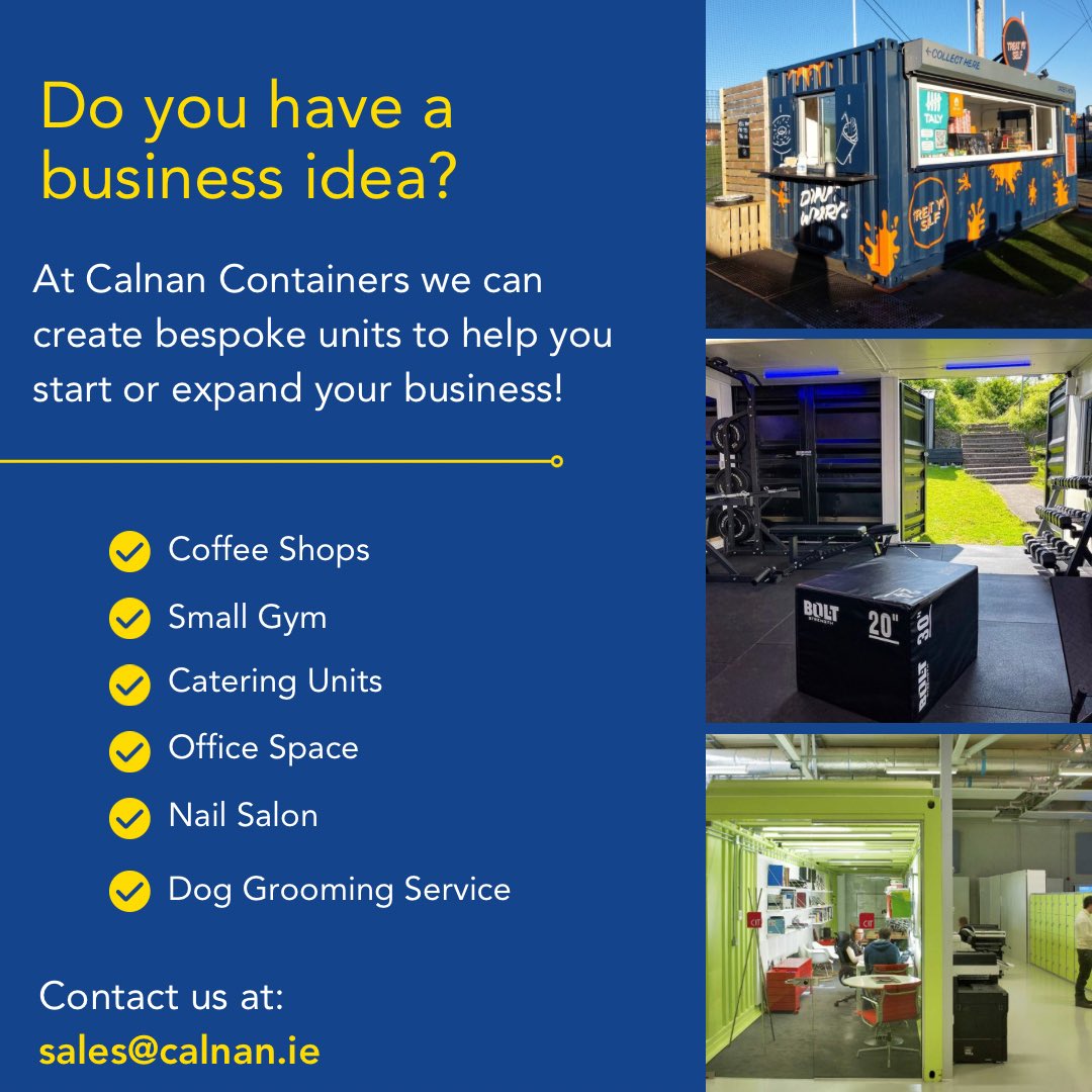 Calnan_Ltd's tweet photo. Calnan's are experts in bespoke container conversions with 50 years experience of modifying shipping containers into a wide range of solutions.

Our in-house design team can work with you to customise your units to your exact requirements!

#container #shippingcontainer #design https://t.co/OMVYpy9eu8