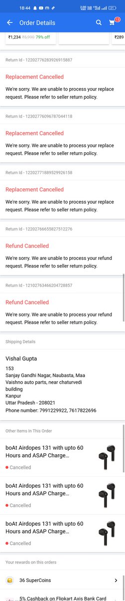 vgvishu9's tweet photo. @flipkartsupport  @_Kalyan_K  @Flipkart @FlipkartSellers  @FlipkartStories 
Hi, my Order ID - OD427561824147075100
It's been 5th time my pick-up got cancelled by pickup personal  with same excuse. Neither your social media team nor your CS support did anything for the resolution. https://t.co/Eus1AZChdF