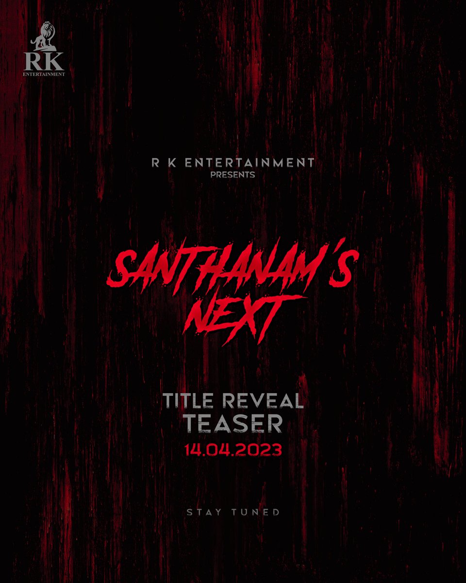 We are Super Elated to announce our next with ⁦⁦@iamsanthanam⁩ 😎yet again😀