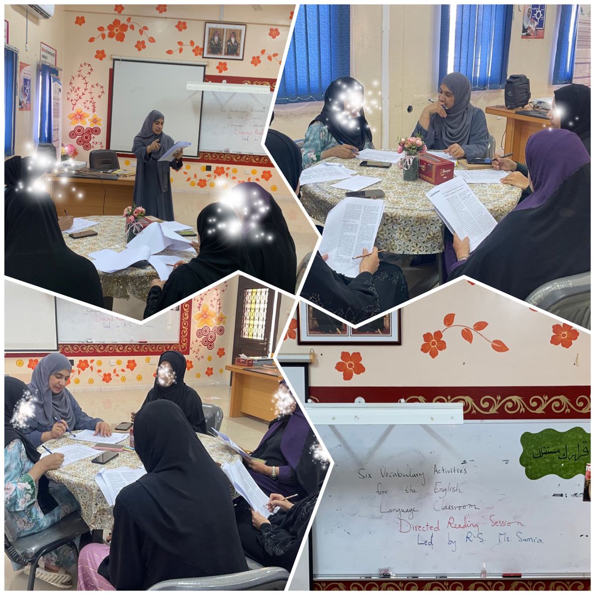 نفذت أسرة اللغة الإنجليزية بالمدرسة قراءة موجهة في تدريس المفردات بعنوان
Six vocabulary activities for the 
English language classroom
بقيادة مشرفة المادة الأستاذة سامية الشيدية..
#مدارسنا_مستقبل_واعد 
#فعاليات_تعليمية_شمال_الباطنة