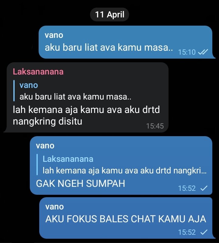 punya pacar pake ava ganteng begini bisa bisanya gue baru sadar, wkwkw. minta maaf diatas materai 🙏🏻
t. <a href="/bonaphite/">altaz</a>