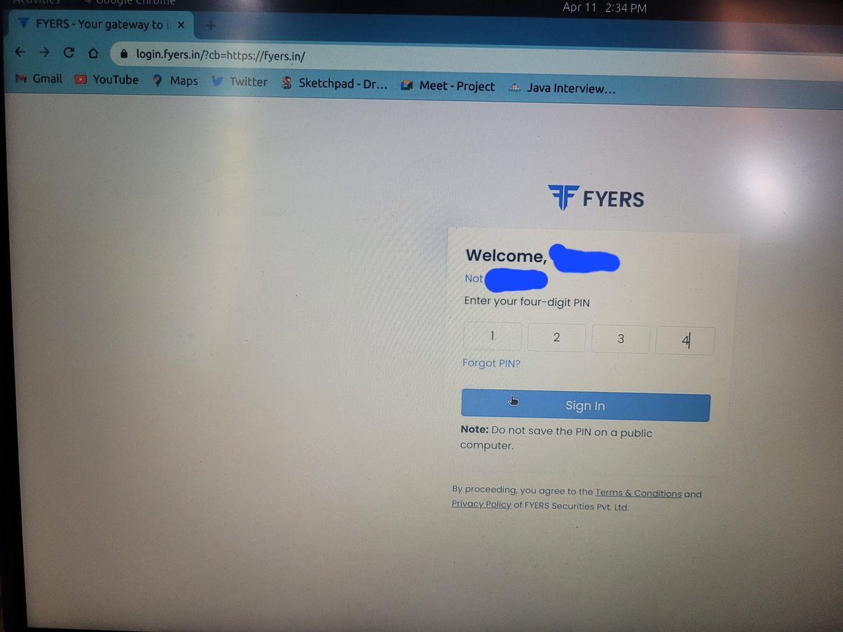 HavaleTejas's tweet photo. @fyers1 The login pin is not hidden in fyers web. It should be visible directly. https://t.co/M1crFzwcKg
