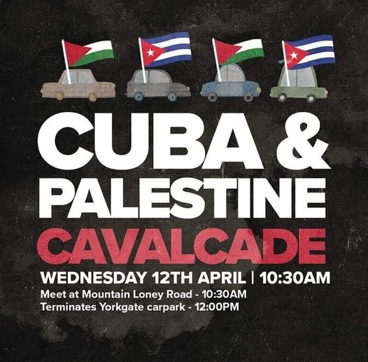 EmbaCubaFrancia's tweet photo. Message pour #Biden,demain 12/04 à 🇮🇪Belfast👇
✊L'Irlande aux côtés de #Palestine et #Cuba🇵🇸🇨🇺
🇮🇪Rejette les politiques USA qui mènent à des guerres sans fin, à des coups d'État,à des sanctions et à la destruction de l'environnement.
#CubaSupportGroupIreland #CSGI @CubaIreSol https://t.co/BFopARmMpA