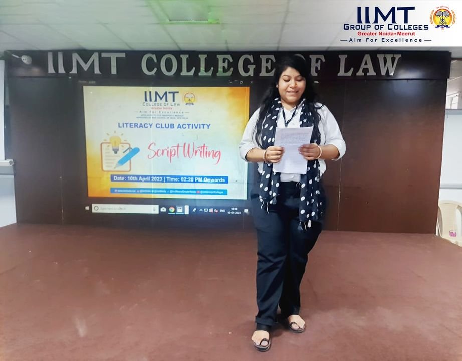 iimtnoida's tweet image. IIMT College of Law, Greater Noida, organized a script writing competition as a part of its Literary Club Activity. 
iimtindia.net
Call Us: 9520886860
#scriptwritingcompetition #scriptwriting
#IIMTNoida  #IIMTIndia
#LawCollege #LLB #BALLB #AdmissionOpen2023_24
#BALL