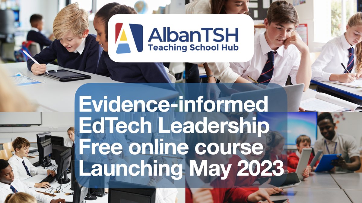 AlbanTSH's tweet photo. This course will be available from May - July and on completion you will receive a certificate in EdTech leadership, the course takes 4-8 hours to complete, to receive a login as soon as the next cohort is available, complete the following form: https://t.co/Gsuh97wURX https://t.co/tz7OFEmWe1
