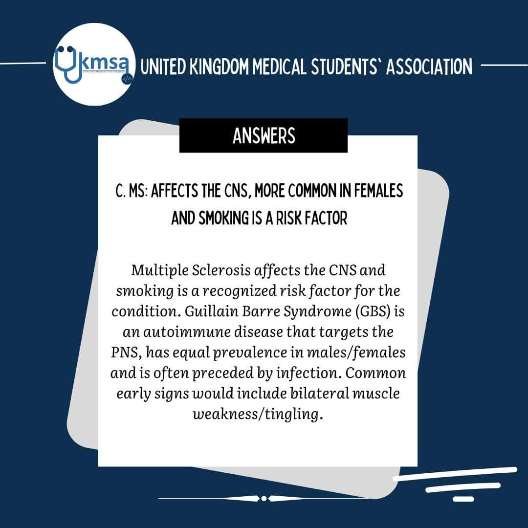 UKMSA22's tweet photo. ***Neurology Questions***

Now that we have posted our neurology infographics, let's put your knowledge to the test! Here are some practice questions to get you started. https://t.co/P8RhWMV8S2
