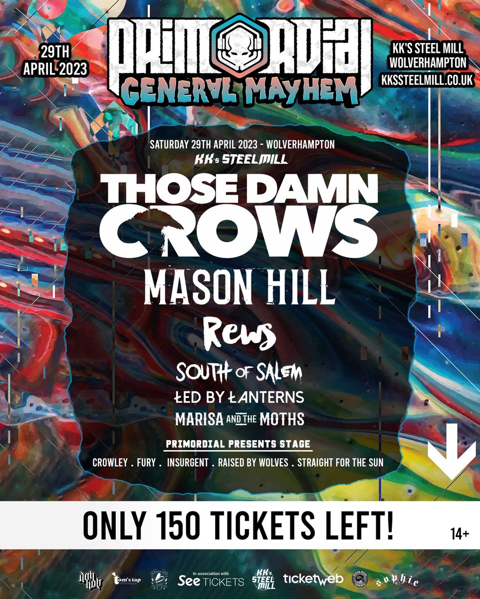 GENERAL MAYHEM 2023 🔥

We’re thrilled to announce that we the <a href="/PrimordialRadio/">Primordial Radio</a> listeners poll voted for us to open General Mayhem festival at KK’s Steel Mill, Wolverhampton on the 29th of April!

Thank you so much to everyone that gave us a vote!

𝔰𝔬 𝔪𝔬𝔱𝔢 𝔦𝔱 𝔟𝔢 🖤
