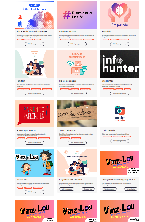 LISEO_FEI's tweet photo. Internet sans crainte @BetterInternetF propose une centaine de ressources pour accompagner les jeunes dans leur vie #numérique (supports pour des ateliers, outils et activités pour échanger en famille) accessibles par thème, type de ressource et public.
👉https://t.co/ehfQVtVpH0 https://t.co/ZWf0eX0YYE