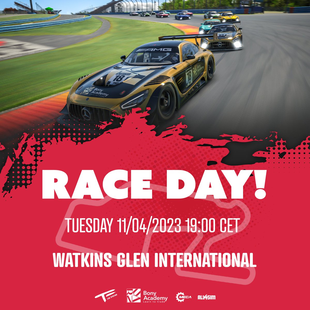 Třetí závod Mercedes-Benz @virtualgp hostí dnes večer newyorský okruh Watkins Glen 🇺🇲

Startujeme jak vždy v 19:00 🕖
Závod můžete sledovat živě na našich FB stránkách nebo platformách VirtualGP.
Záznam závodu pak budete moc sledovat na @o2tvsportcz 📺