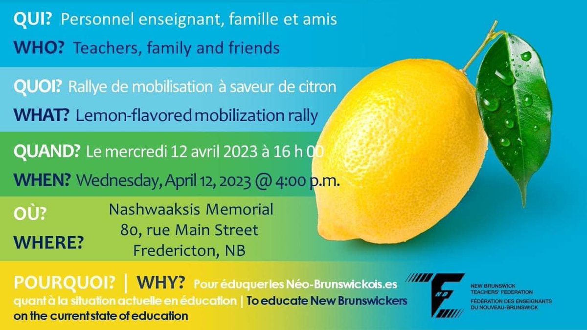 taragreenKG's tweet photo. Stop the squeeze on NB Education. #nbteachersolidarity https://t.co/kXoVkeTwS9
