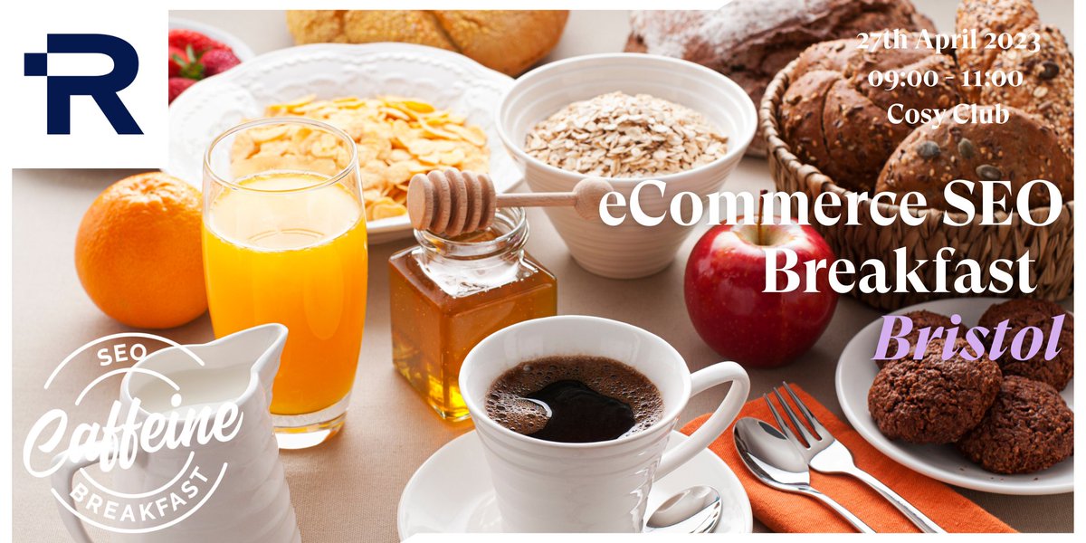 There are still 6 spaces left for our Bristol eCommerce SEO breakfast! - want to join us? 

1⃣ Head to eventbrite.co.uk/e/ecommerce-se…

2⃣ Click "Get Tickets"

3⃣ Click "Join Waitlist"

4⃣ We'll email you directly to confirm details!

See you there ☕️