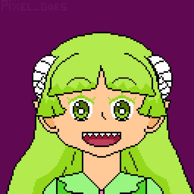 pixel_gabs's tweet photo. It's #PortfolioDay !
My name is Gabs, I'm brazilian pixelartist, at the moment I do mostly fanarts, pixel dailies prompts and wallpapers in my ko-fi shop. This is my art: https://t.co/CXithE0rrg