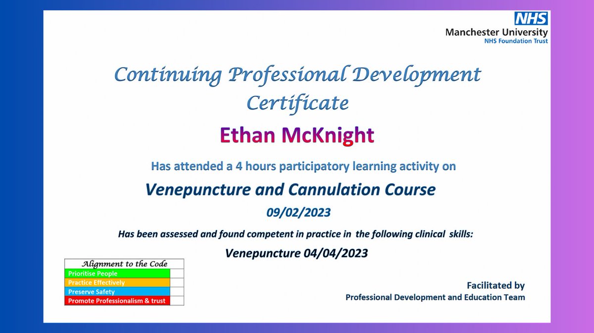 IrishNurseEdu's tweet image. Very happy to finally get my Venepuncture signed off! One step closer to sign off! #makemagichappen #NHS #teamMFT #NursingAssociate