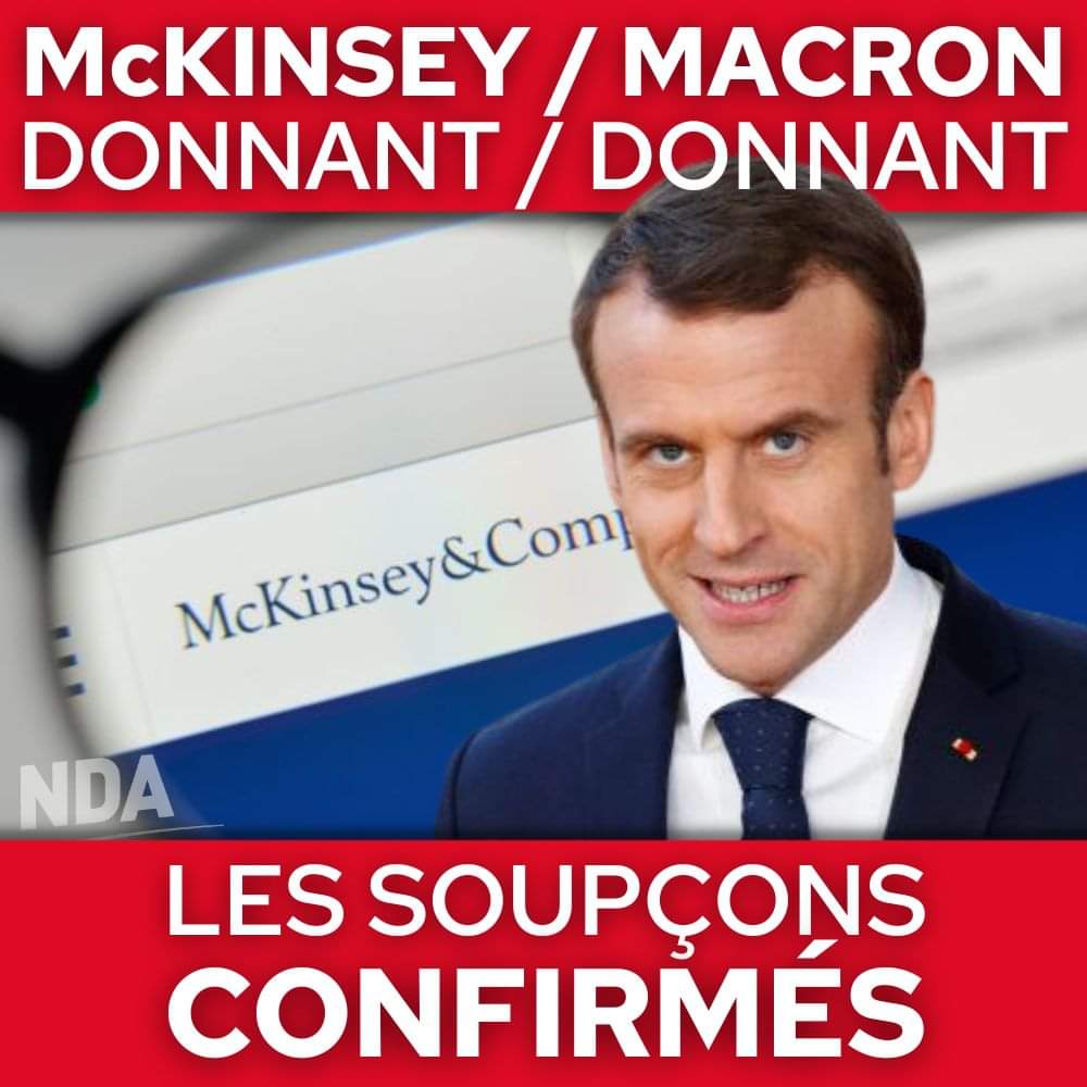 #DLF29
Des collaborateurs de @McKinsey ont travaillé pour la réélection de @EmmanuelMacron 👎👎
Cela n'a pas été déclarés lors des #Presidentielle2022 en #France 😱😱
@DLF_Officiel demande des explications de sa part 🇨🇵🇨🇵
#MacronLaHonte
#McKinseyMacronGate
@dupontaignan