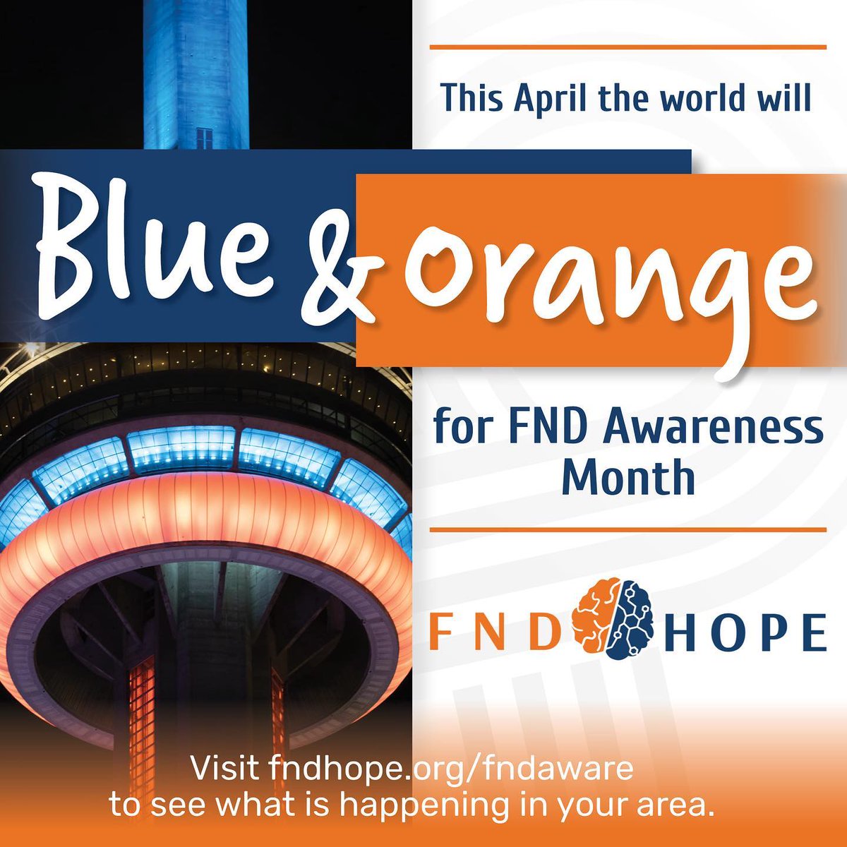 FNDHopeUK's tweet photo. We are "Going Blue and Orange" for FND Awareness Month, this Thursday, April 13th

We are asking people to 👇

Wear orange 🟠 and blue 🔵
Paint your face 😀 or even dye your hair 👩‍🦰

How will you "Go Blue and Orange" on Thursday? 🧡💙

#FND #FNDaware #FND2023 #FNDAwareness https://t.co/todC61YFmz