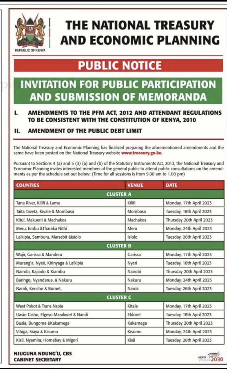 PASEDEKenya's tweet photo. PUBLIC NOTICE!! https://t.co/gVaumt3XMR
