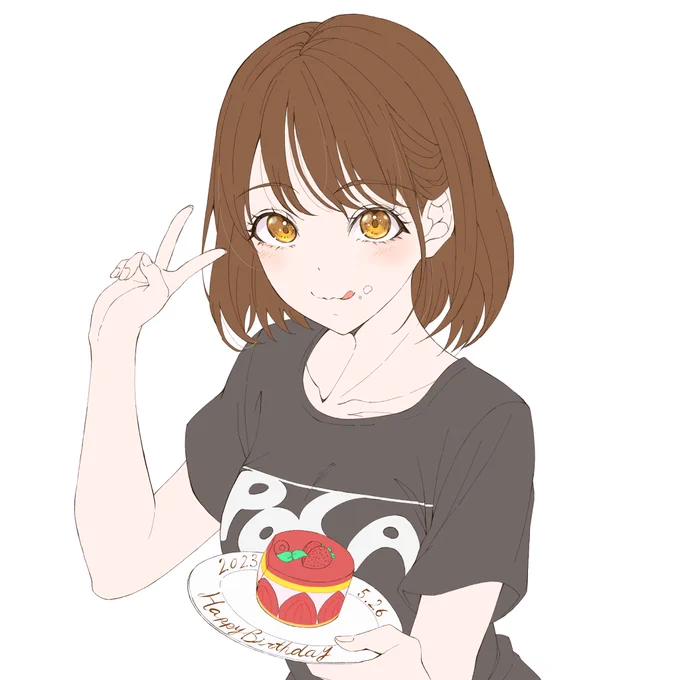 ジョンススム( )さんの礒部花凛さんの誕生日フラワースタンド企画にてイラストを担当させていただきました興味のある方は参加していただけると嬉しいです今回は工程を完成〜からラフの順に並べてみました#礒部花凛 