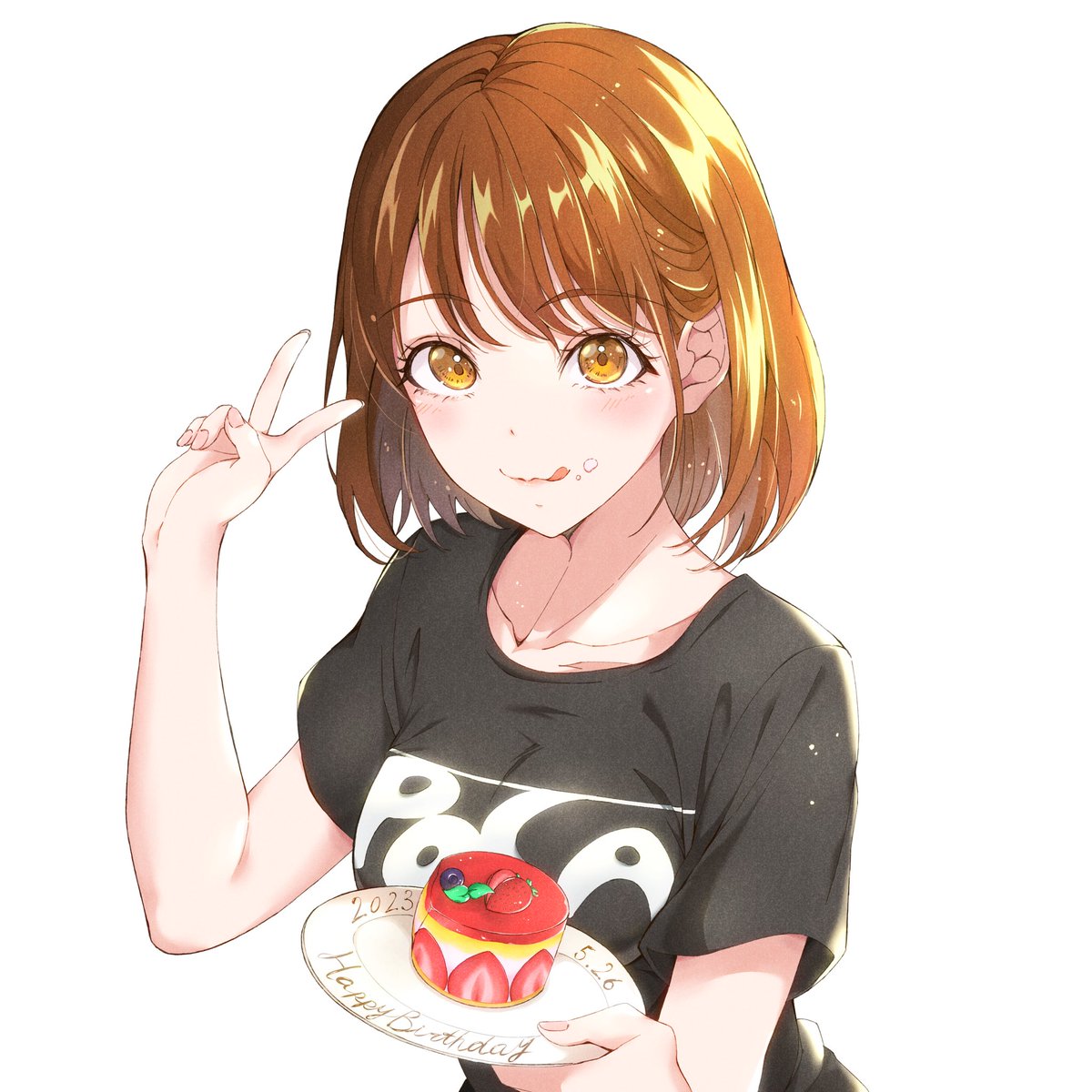 「ジョンススム( )さんの礒部花凛さんの誕生日フラワースタンド企画にてイラストを担」|しとろんのイラスト