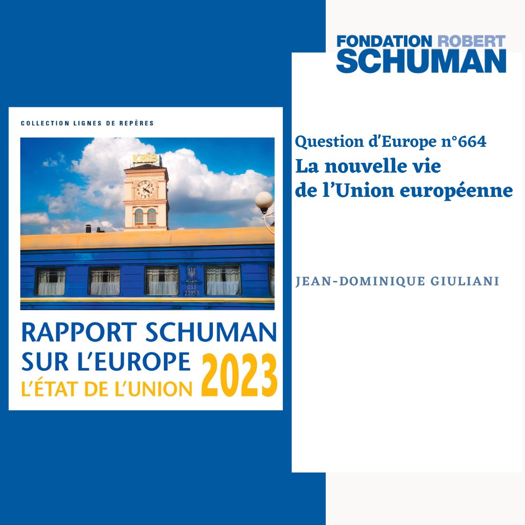 robert_schuman's tweet photo. L'#Europe a changé, écrit @JD_Giuliani en introduction du "Rapport Schuman sur l'Europe, l'état de l'Union 2023" à paraître @editionsmarieb.

En <5 ans, l'Union s'est dotée de la plupart des outils qui lui manquaient #industrie #solidarités #autonomie

➡️ https://t.co/lHIgJdlwvc https://t.co/jy5hPzsmKN