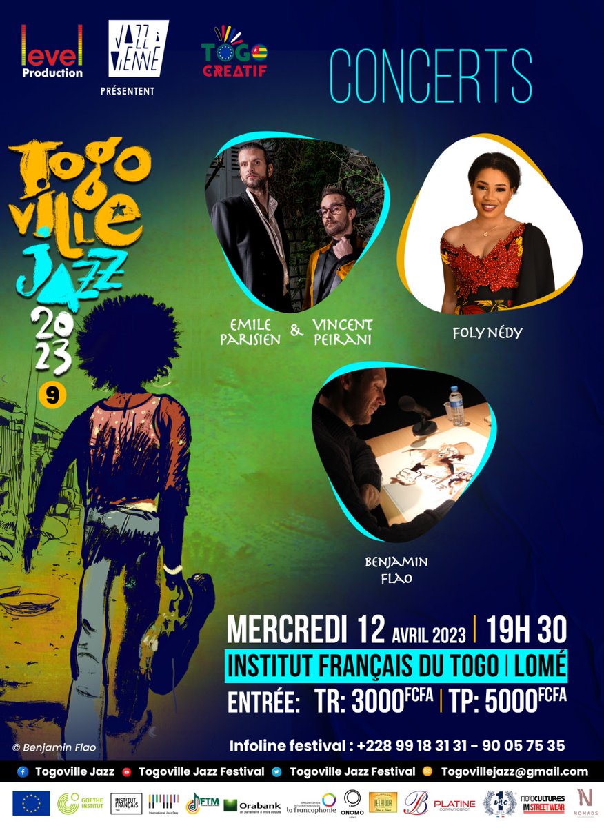 📍 Demain c'est l'Ouverture Officielle du Togoville Jazz Festival en partenariat avec le festival #JazzàVienne  !

Nous vous attendons nombreux dans le Magic Mirror 🎉