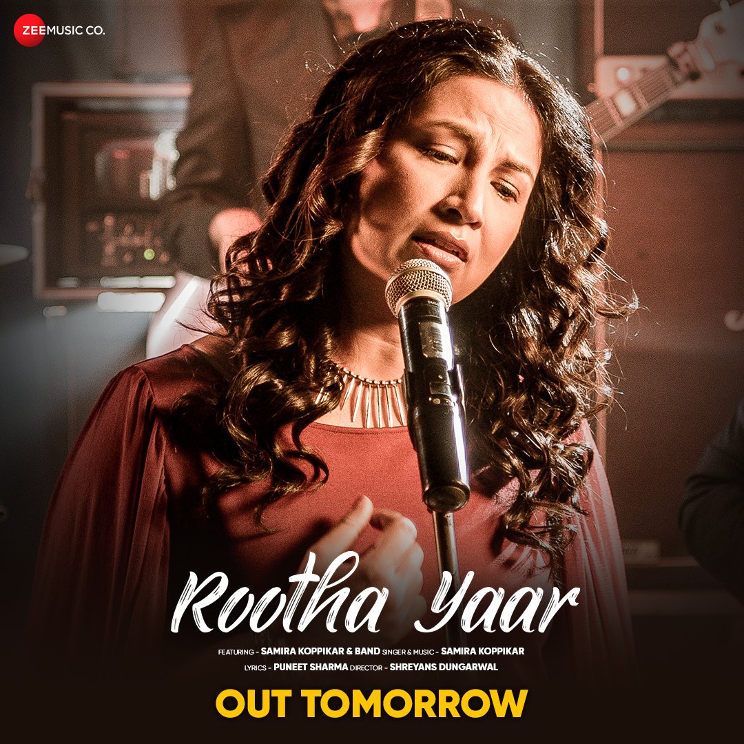 ZeeMusicCompany's tweet photo. Groove to the tunes of this heart-wrenching song. 🥺🎶
#RoothaYaar Out Tomorrow!
@SamiraKoppikar @PuneetVuneet #SiddhantMishra #jonathanrebeiro #AJINKYADHAPARE #Vrikpal #Shreyansdungarwal #Yaashiagarwal @neerajnavare #ashwiniyerphotography #StellageoEntertainment https://t.co/2yIwTmk6ur